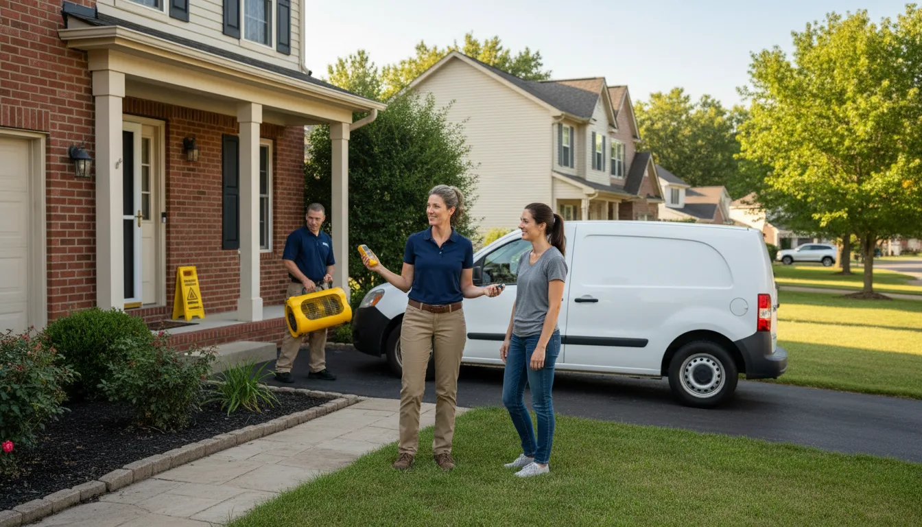 Residential water damage restoration in Monmouth, IL